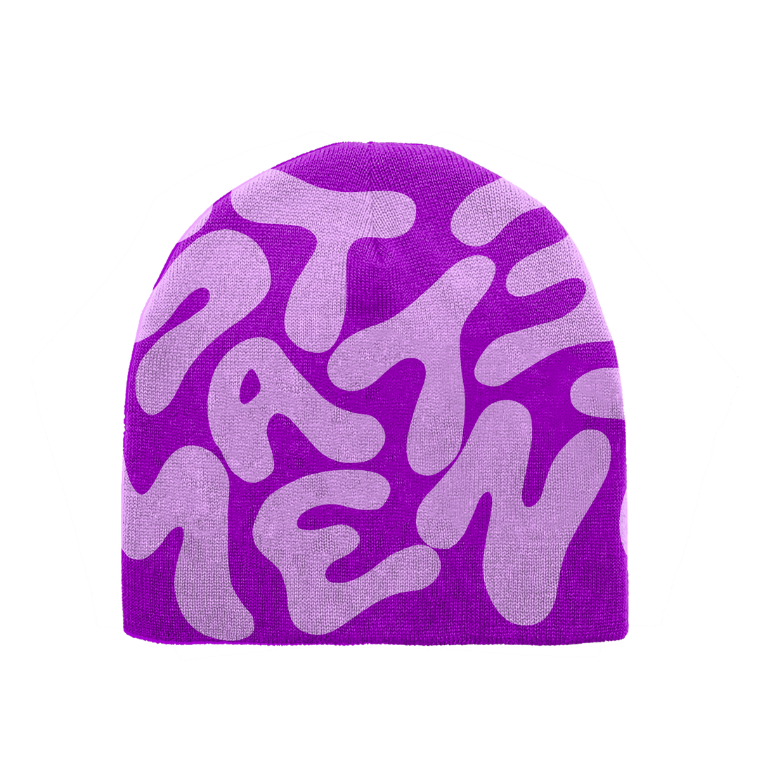 stmt ' purple ' beanie